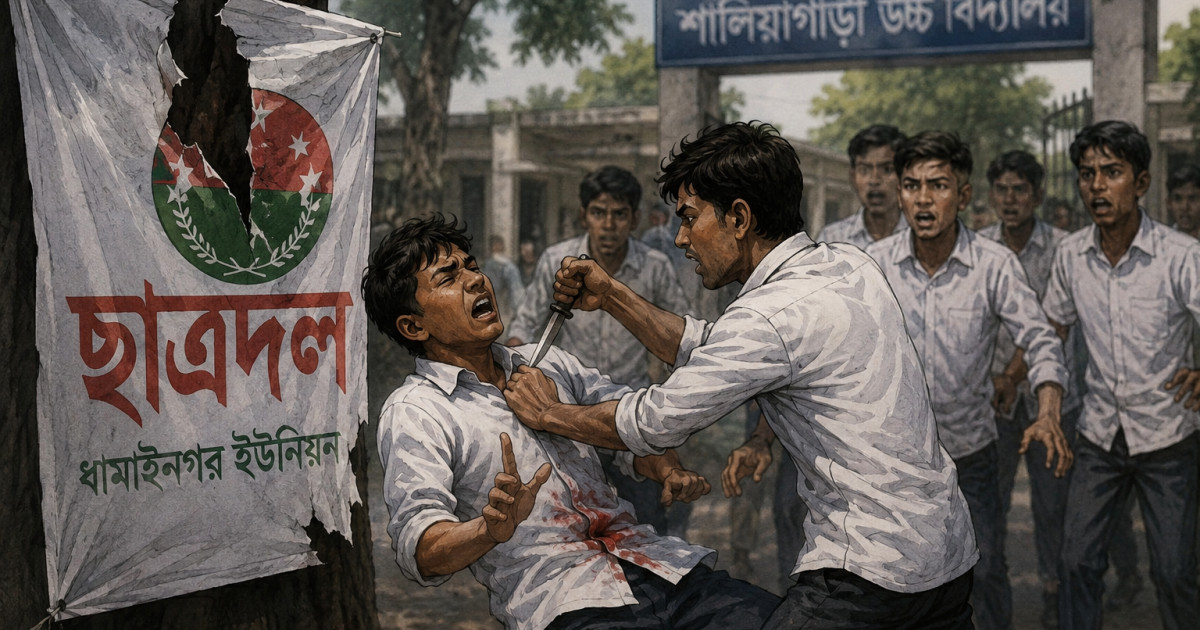 রায়গঞ্জে ব্যানার ছেঁড়াকে কেন্দ্র করে শিক্ষার্থীকে ছুরিকাঘাতের অভিযোগ