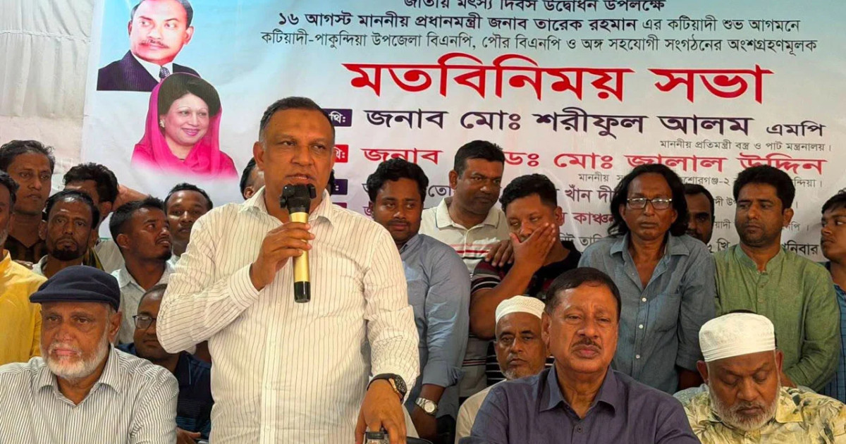 বিএনপি কখনো পিছনের দরজা দিয়ে ক্ষমতায় আসেনি: প্রতিমন্ত্রী শরিফুল আলম